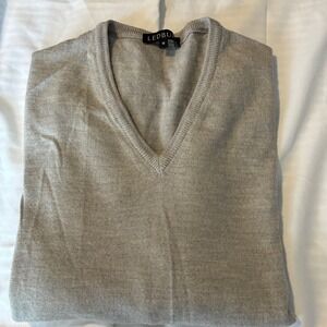 Ledbury Merino Wool V-Neck‎ Sweater Long Sleeve Knitwear Pullover Size M